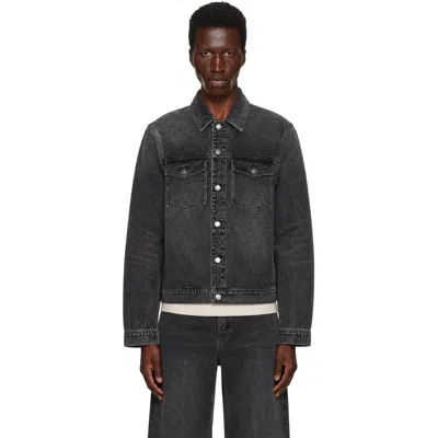 Entire Studios Gray Classic Denim Jacket In Cement2254