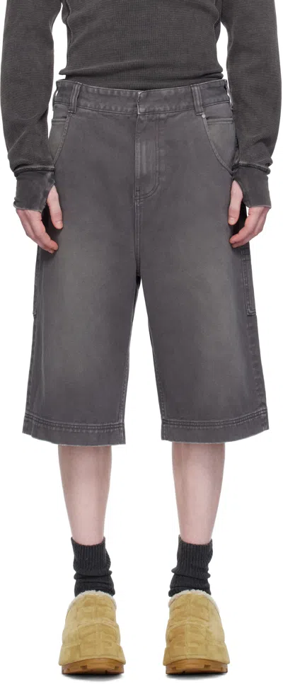 ENTIRE STUDIOS GRAY D DENIM SHORTS