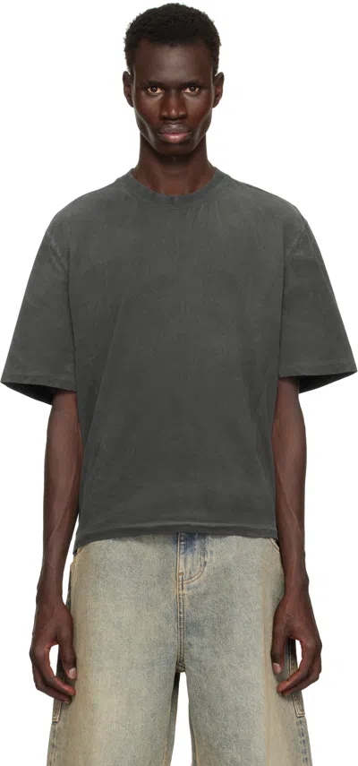 Entire Studios Graphite Cotton Oversize T-shirt In Black