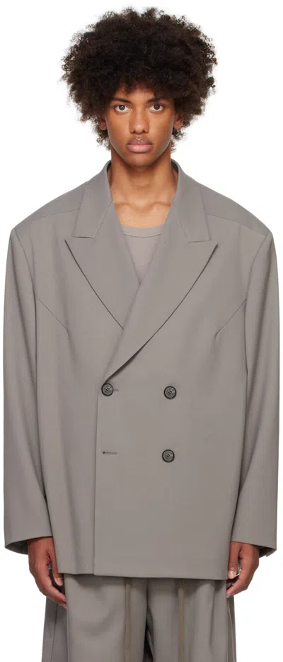 Entire Studios Gray Double Breasted Blazer