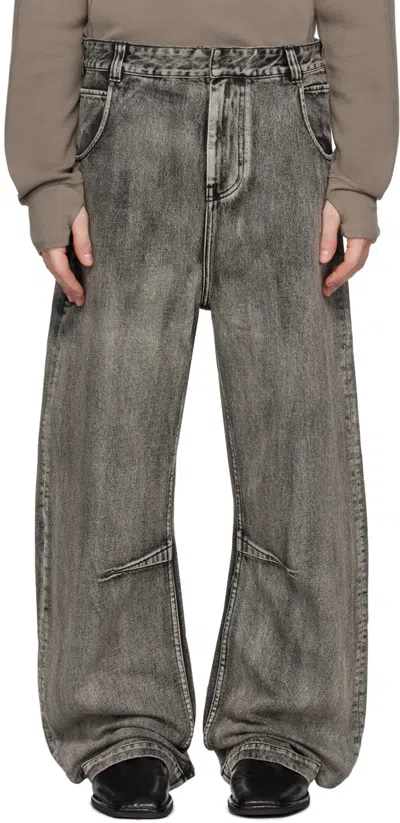 Entire Studios Gray Gem Jeans In Chargrill