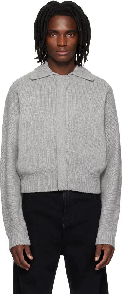 Entire Studios Gray Marla Bomber Cardigan