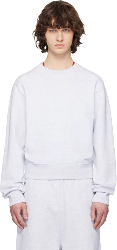 Entire Studios Gray Pod Crew Sweatshirt In White
