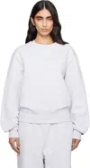 Entire Studios Gray Pod Crew Sweatshirt In White