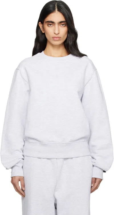 Entire Studios Gray Pod Crew Sweatshirt In White