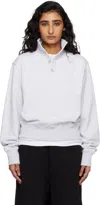 Entire Studios Cotton Sweatshirt High Collar Long Sleeves In Gray