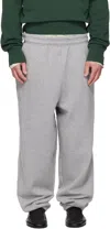 Entire Studios Unisex Waist Pockets Pants With Warm Interior And Drawstring Waistband In Gray