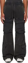 Entire Studios Gray Utility Sweatpants In Black