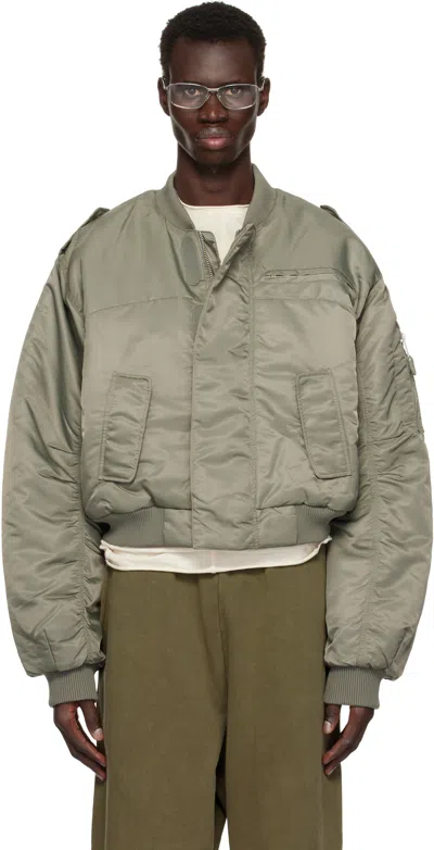 Entire Studios Green A-2 Bomber Jacket In Swamp