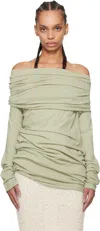 Entire Studios Green Bound Top In Grove