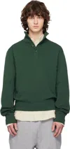 Entire Studios Green Port Pullover Sweatshirt In Green