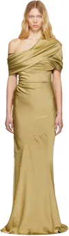 Entire Studios Green Sleeveless Bound Maxi Dress In Viridian