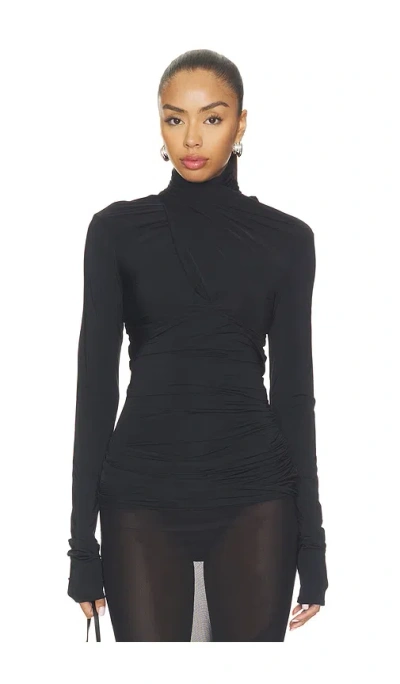 Entire Studios Gres Top In Black