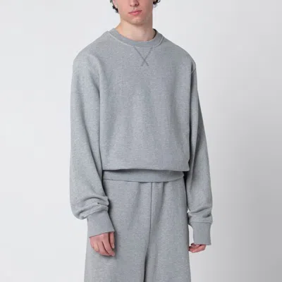 Entire Studios Grey Cotton Crewneck Sweatshirt In Gray