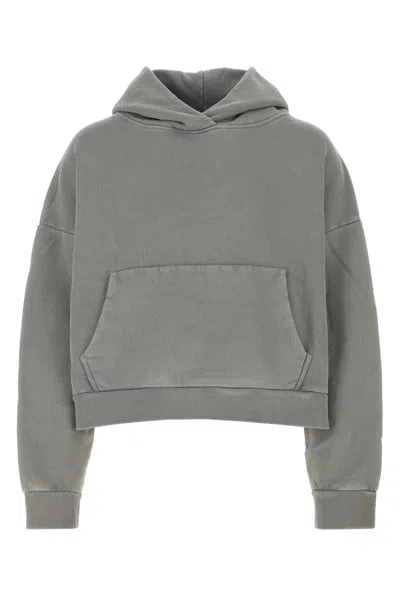 Entire Studios Grey Cotton Oversize Sweatshirt In Gray