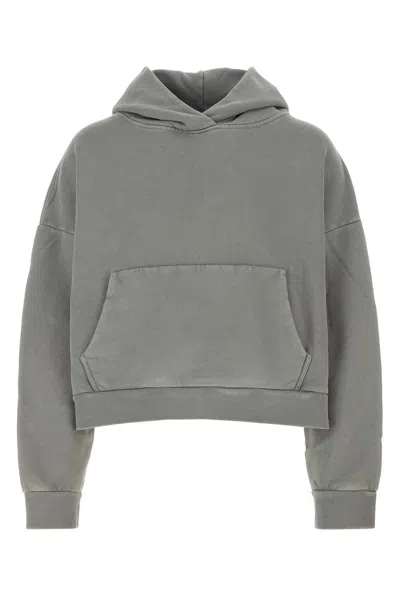 Entire Studios Grey Cropped Cotton Sweatshirt