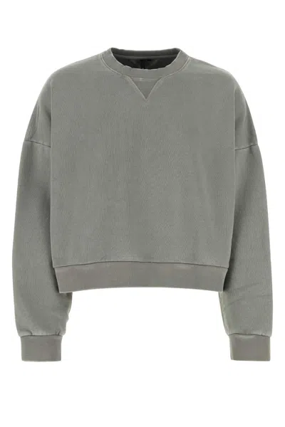 Entire Studios Grey Cotton Oversize Sweatshirt In Rhino
