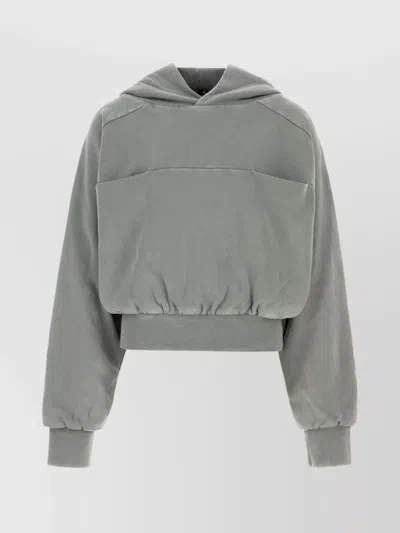 Entire Studios Grey Cropped Cotton Sweatshirt