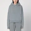 Entire Studios Grey Hooded Sweatshirt In Cotton In Grey