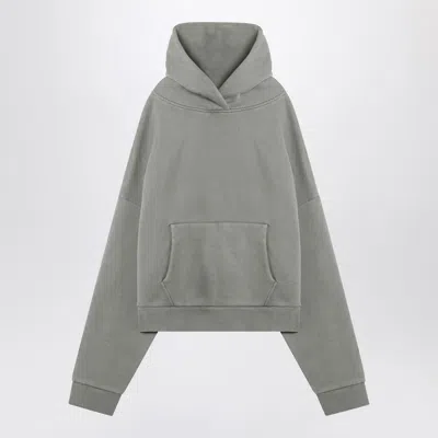 ENTIRE STUDIOS GREY HOODED SWEATSHIRT IN COTTON