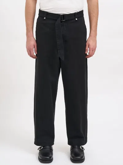 Entire Studios Belted Casual Trousers In Black