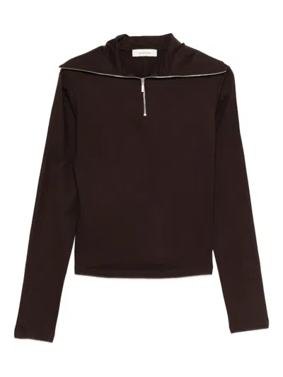 Entire Studios Half-zip Sweatshirt In Black