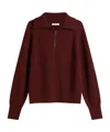 Entire Studios Half-zip Knitted Sweater In Red