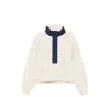 Entire Studios System Half-zip Fleece Sweatshirt In Neutral