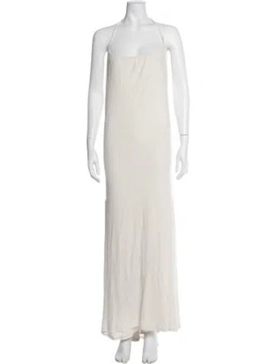 Pre-owned Entire Studios Halterneck Long Dress In Neutrals