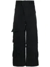 Entire Studios Hard Wide-leg Cotton Cargo Trousers In Blue