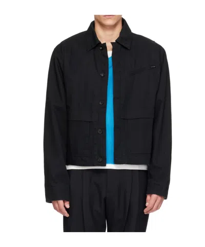 Entire Studios Hatch Single-breasted Casual Jacket In Black