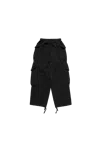 Entire Studios Cargo Trousers With Elastic Waistband And Drawstring Hem In Black