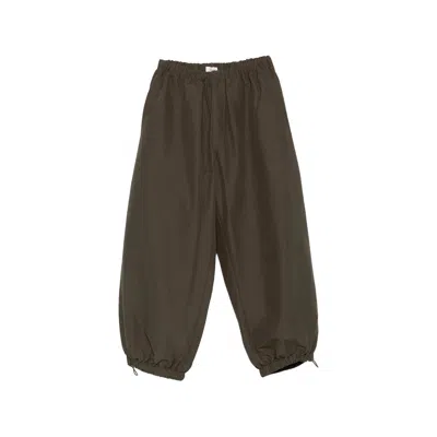 Entire Studios Heavy Cotton Oversized Trousers In Brown