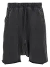 Entire Studios Washed Black Bermuda Shorts With Low Crotch