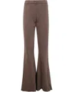 Entire Studios Flared Trousers With Back Pocket And Elastic Waistband In Brown