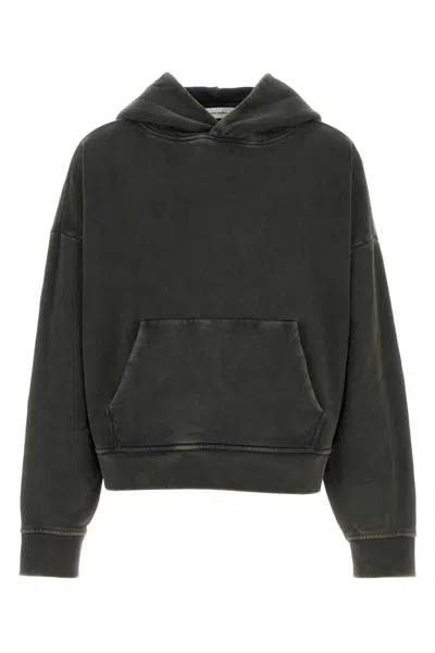 Entire Studios Cotton Oversized Sweatshirt Hood Front Pocket In Gray