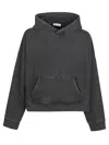 Entire Studios Cotton Sweatshirt Drop Shoulders Hooded Kangaroo Pocket In Black