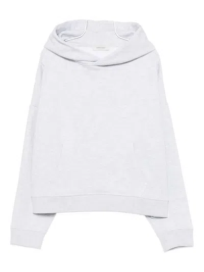 Entire Studios Hooded Sweatshirt With Ribbed Cuffs And Hem In White