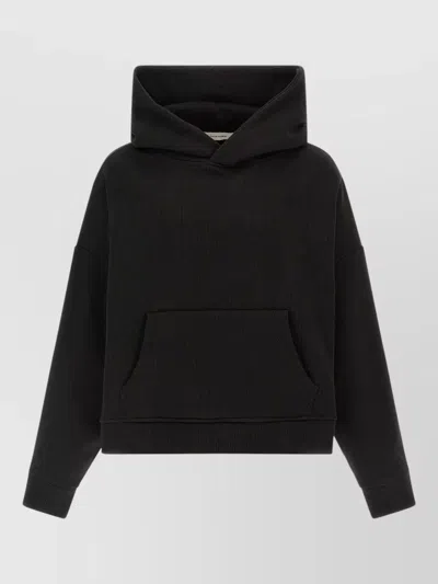 Entire Studios Heavy Logo Hoodie Kangaroo Pocket Hood In Black