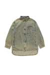Entire Studios Herculean Denim Shirt Surface Wave In Blue