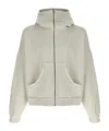 Shop Entire Studios High Collar Long Sleeve Hooded Sweatshirt In White