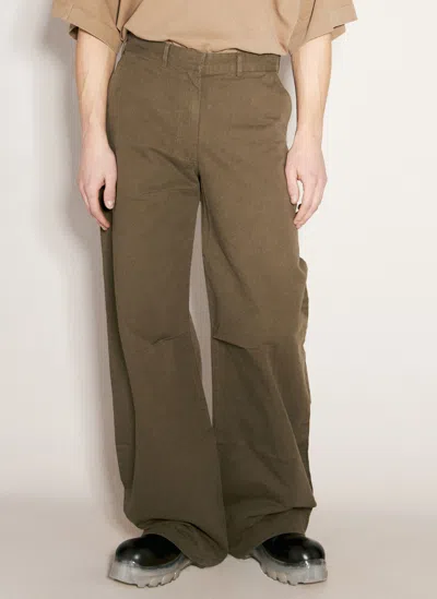Entire Studios High-rise Pm Pant In Brown