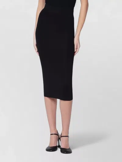 Entire Studios High Waist Fitted Midi Skirt In Black