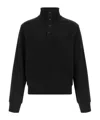 Entire Studios High-neck Buttoned Sweatshirt In Black