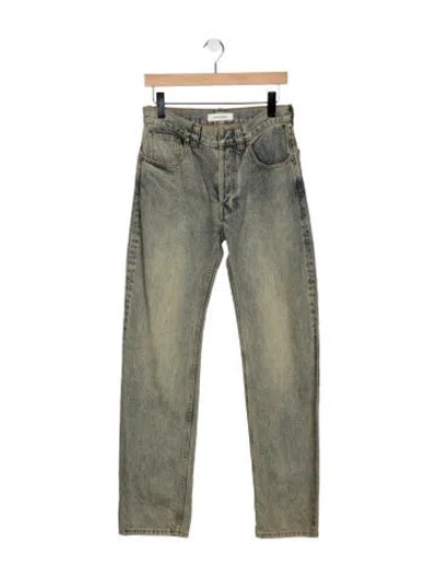 Pre-owned Entire Studios High-rise Straight Leg Jeans In Multi