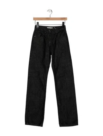 Pre-owned Entire Studios High-rise Straight Leg Jeans W/ Tags In Black