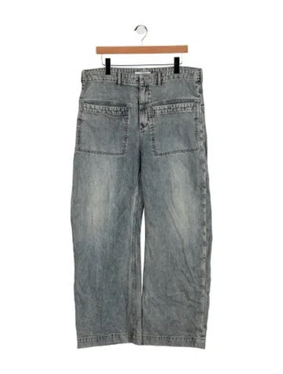 Pre-owned Entire Studios High-rise Wide Leg Jeans In Blue