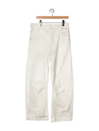 Pre-owned Entire Studios High-rise Wide Leg Jeans In Neutral