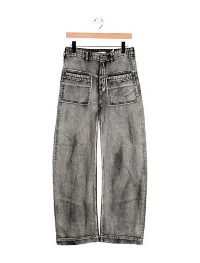 Pre-owned Entire Studios High-rise Wide Leg Jeans W/ Tags In Grey