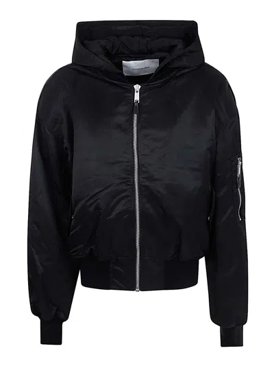 Entire Studios Hooded Broad Bomber Clothing In Black